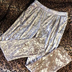 Crushed velvet leggings